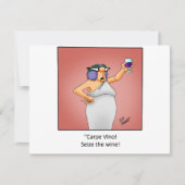 Grappige wijnuitnodiging! kaart (Voorkant)