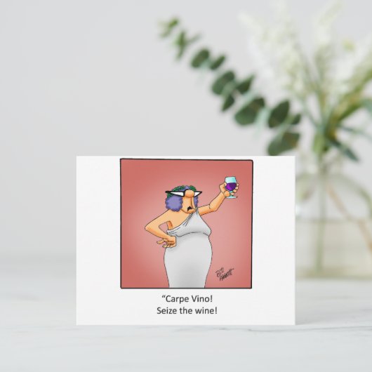 Grappige wijnuitnodiging! kaart (Staand voorkant)