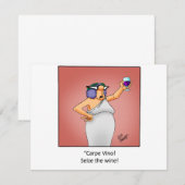 Grappige wijnuitnodiging! kaart (Voorkant / Achterkant)