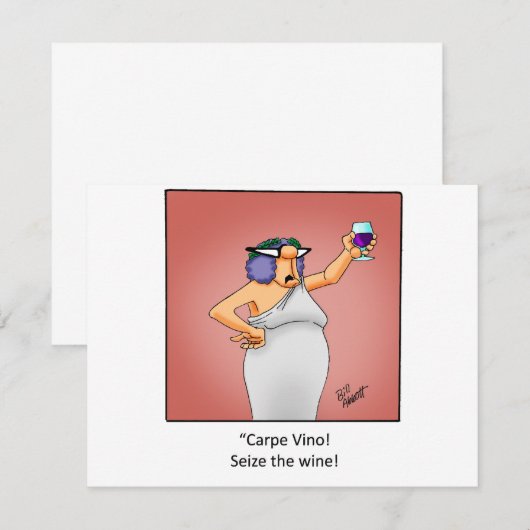 Grappige wijnuitnodiging! kaart (Voorkant / Achterkant)