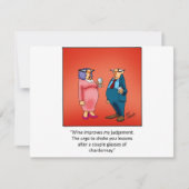 Grappige wijnuitnodiging! kaart (Voorkant)