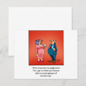 Grappige wijnuitnodiging! kaart (Voorkant / Achterkant)