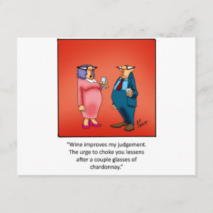 Grappige wijnuitnodiging! kaart