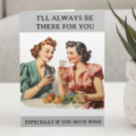 Grappige Wijnvrienden Humor Retro Huisvrouw Kaart<br><div class="desc">Dit ontwerp kan door de Edit optie van het Ontwerp worden gepersonaliseerd. Mogelijk heb je onjuiste overdrachtitems voor andere objecten. Neem contact met me op via colorflowcreations@gmail.com of gebruik de chatoptie bovenaan de pagina als u dit ontwerp op een ander product wilt plaatsen of hulp nodig hebt. Bekijk meer van...</div>