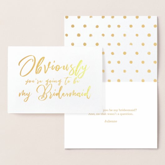 Grappige 'Wil je mijn bruidsmeisje zijn' Chic Scri Folie Kaarten (Display)
