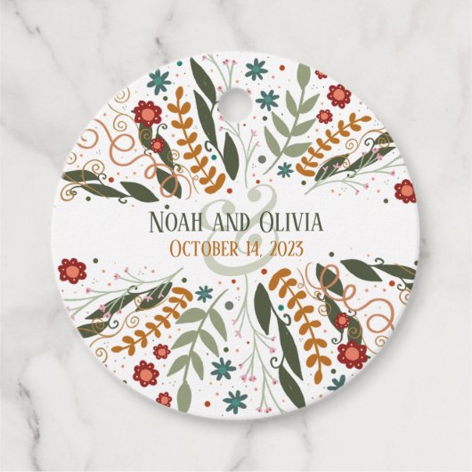 Grappige Wildbloemen Leuke Moderne Inspirivity Bedankjes Labels (Voorkant)