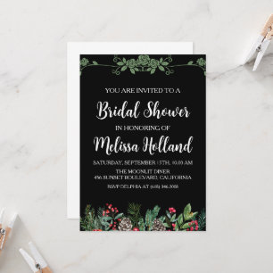 Grappige wilde bloemen winter vrijgezellenfeest kaart