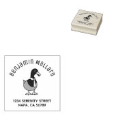 Grappige Wilde Eend Kraag Das Boog Adres Rubberstempel (Gestempeld)