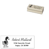 Grappige Wilde Eend Kraag Stropdas Retouradres Rubberstempel (Gestempeld)