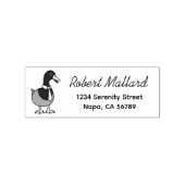 Grappige Wilde Eend Kraag Stropdas Retouradres Rubberstempel (Afrduk)