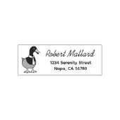 Grappige Wilde Eend Kraag Stropdas Retouradres Zelfinktende Stempel (Design)