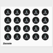 Grappige wilde eend meme die sigaret rookt ronde sticker (Vel)