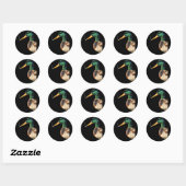 Grappige wilde eend meme met sigaret rokende eend ronde sticker (Vel)