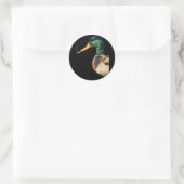 Grappige wilde eend meme met sigaret rokende eend ronde sticker (Tas)