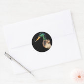 Grappige wilde eend meme met sigaret rokende eend ronde sticker (Envelop)