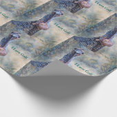 Grappige wilde kalkoen houdt van golf cadeaupapier (Hoek)