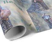 Grappige wilde kalkoen houdt van golf cadeaupapier (Rol Hoek)