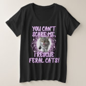 Grappige wilde kat temmen grote maat t-shirt (Design voorkant)