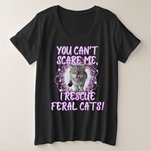 Grappige wilde kat temmen grote maat t-shirt (Design voorkant)