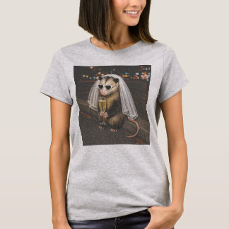 Grappige Wilde Opossum Bruid Bachelorette Tijdperk T-shirt