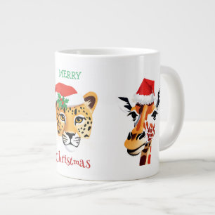 Grappige wilde Safari dieren Kerstmis kostuum Grote Koffiekop