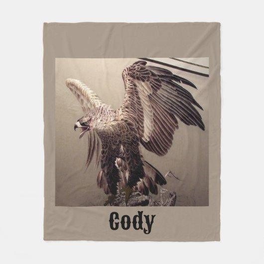 Grappige wilde vogel Patriottische Amerikaanse ade Fleece Deken (Voorkant)