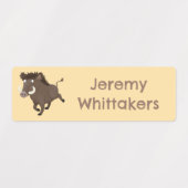 Grappige wilde zwijnen razorback cartoon gepersona labels (Design 1)