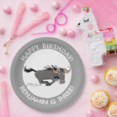 Grappige wildebeest gepersonaliseerde cartoon verj papieren bordje (Feest)