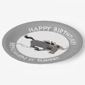 Grappige wildebeest gepersonaliseerde cartoon verj papieren bordje (Gekanteld)