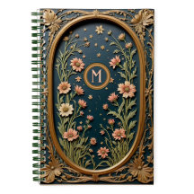 Grappige Wildflower Evening Art Nouveau Monogram