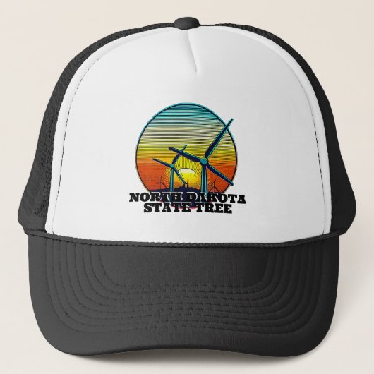 Grappige Windturbines Staat Boom Trucker Pet (Voorkant)