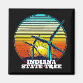 Grappige Windturbines State Tree Magneet (Voorkant)