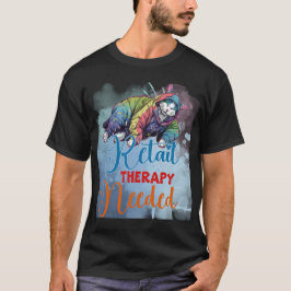 Grappige "Winkeltherapie Nodig" Winkelkat ✨🛍️🐈 T-shirt
