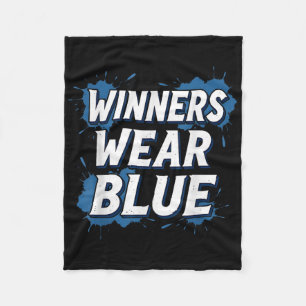 Grappige Winnaars dragen Blauwe Spirit Wear Team G Fleece Deken