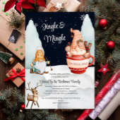 Grappige winter sneeuw kabouters Kerstmis feestdag Kaart