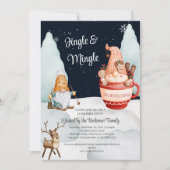 Grappige winter sneeuw kabouters Kerstmis feestdag Kaart (Voorkant)