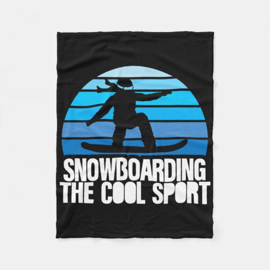 Grappige Winter Snowboarder Bord Snowboarden De Co Fleece Deken (Voorkant)