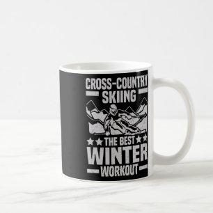 Grappige Winter Sport Sneeuw Langlaufen Appel Koffiemok