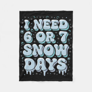 Grappige Winter Spreuk Leraar Leerling 6 Of 7 Ik H Fleece Deken