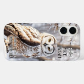 Grappige winter uil vogel Case-Mate iPhone case (Achterkant (horizontaal))