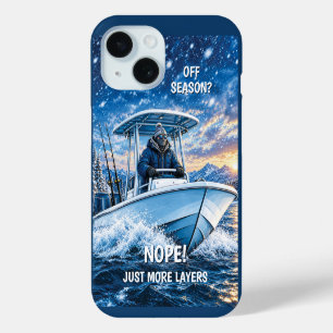 Grappige Winter Vissen Gepersonaliseerde iPhone 15 Case