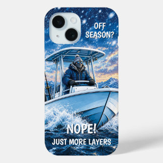 Grappige Winter Vissen Gepersonaliseerde iPhone 15 Case