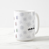 Grappige Winterkabouter Sneeuwman Koffiemok (Voorkant rechts)