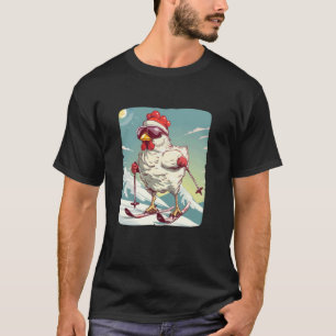 Grappige Winterkip met Langlaufen Schoenen T-shirt