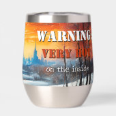 Grappige winterlandschap geïsoleerde tuimelaar (Achterkant)