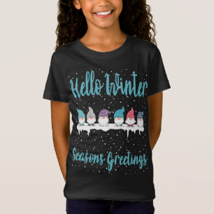 Grappige winterseizoenen Groeten Gnomen Kerstmis T-shirt