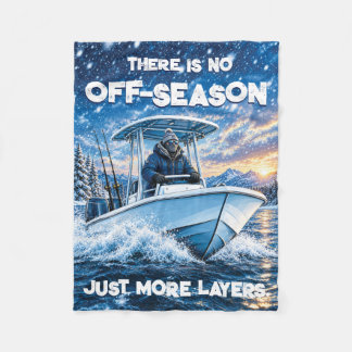 Grappige winterslogan voor bootvaren en koudweer v fleece deken