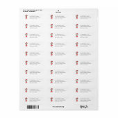 Grappige Wire Fox Terrier Kersthond Retouradres Etiket (Full Sheet)
