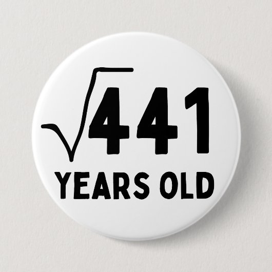 Grappige Wiskunde 21ste verjaardag Ronde Button 7,6 Cm (Voorkant)