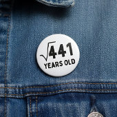 Grappige Wiskunde 21ste verjaardag Ronde Button 7,6 Cm